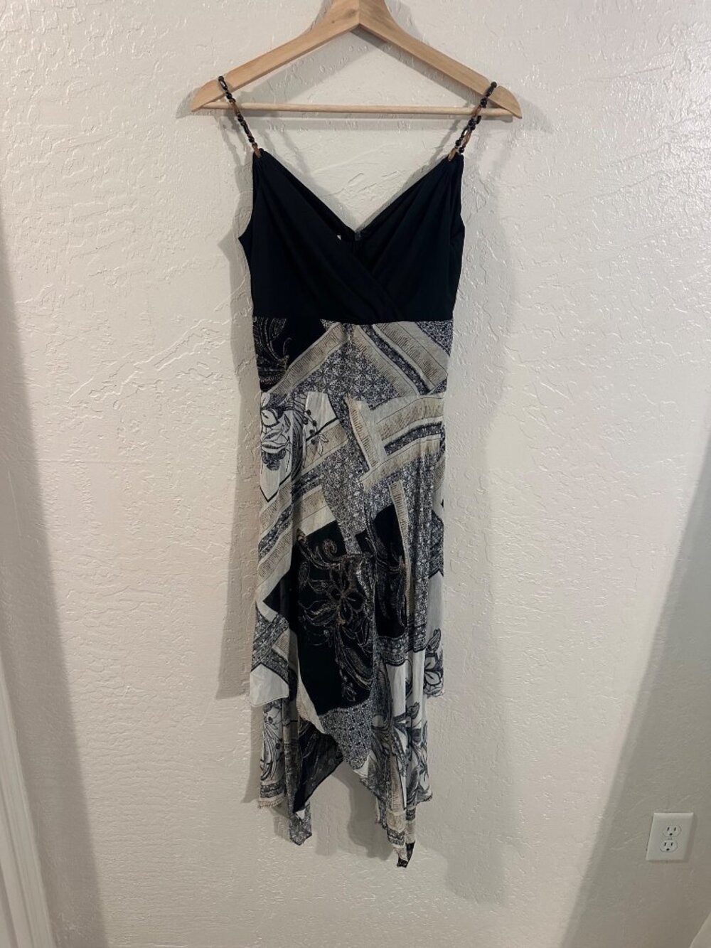 Suzi Chin Maggy Boutique Fairy Whimsigoth Floral Boho Scarf Mini Dress